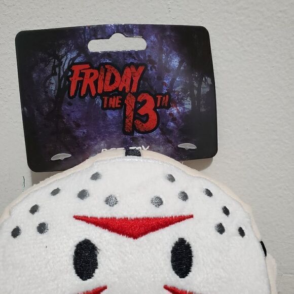NWT Friday The 13th Jason Voorhees Halloween Horror Plush Dog Toy Squeaker - Picture 4 of 5
